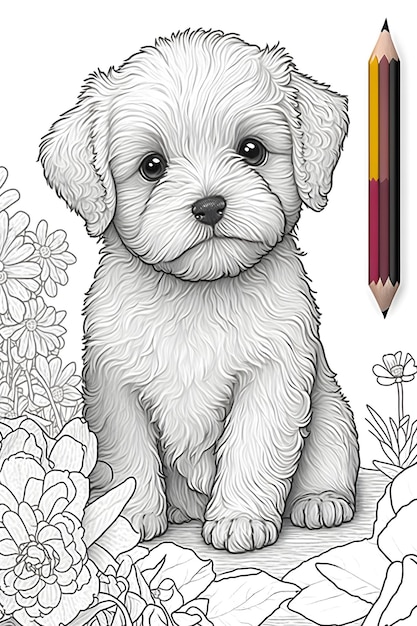 Page puppy coloring pages free pictures