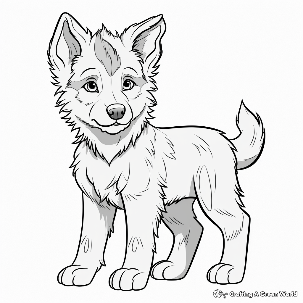 Wolf pup coloring pages