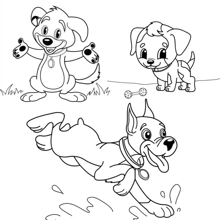 Cute puppy coloring pages for free