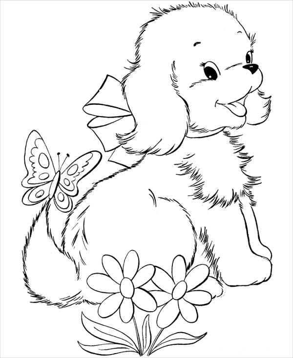 Puppy coloring pages