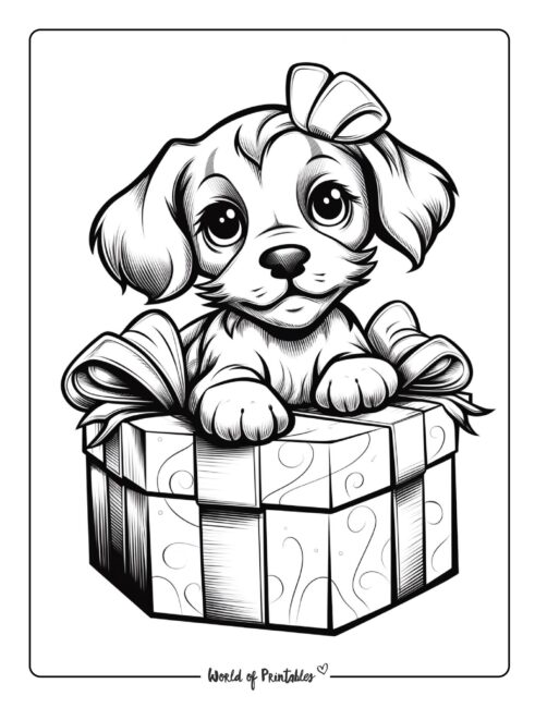 Puppy coloring pages