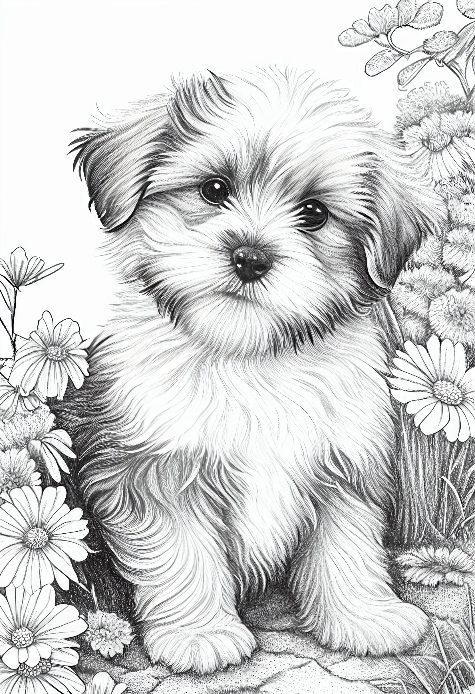 Create a masterpiece with free printable dog coloring pages