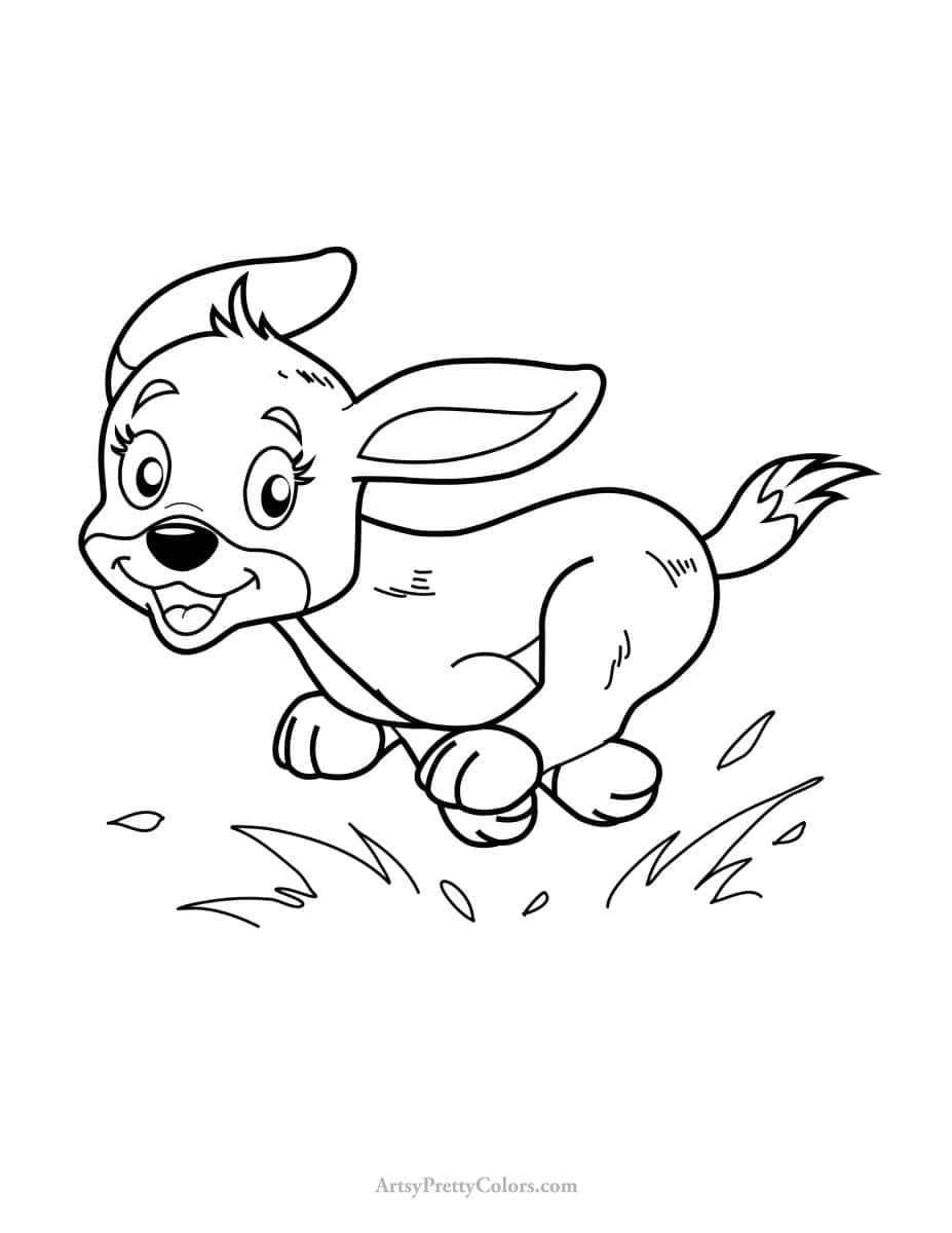 Cute puppy coloring pages for free