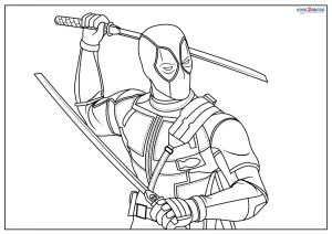 Free printable deadpool coloring pages for kids