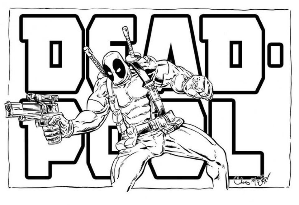 Free printable deadpool coloring pages