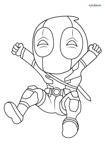 Free printable deadpool coloring pages for kids