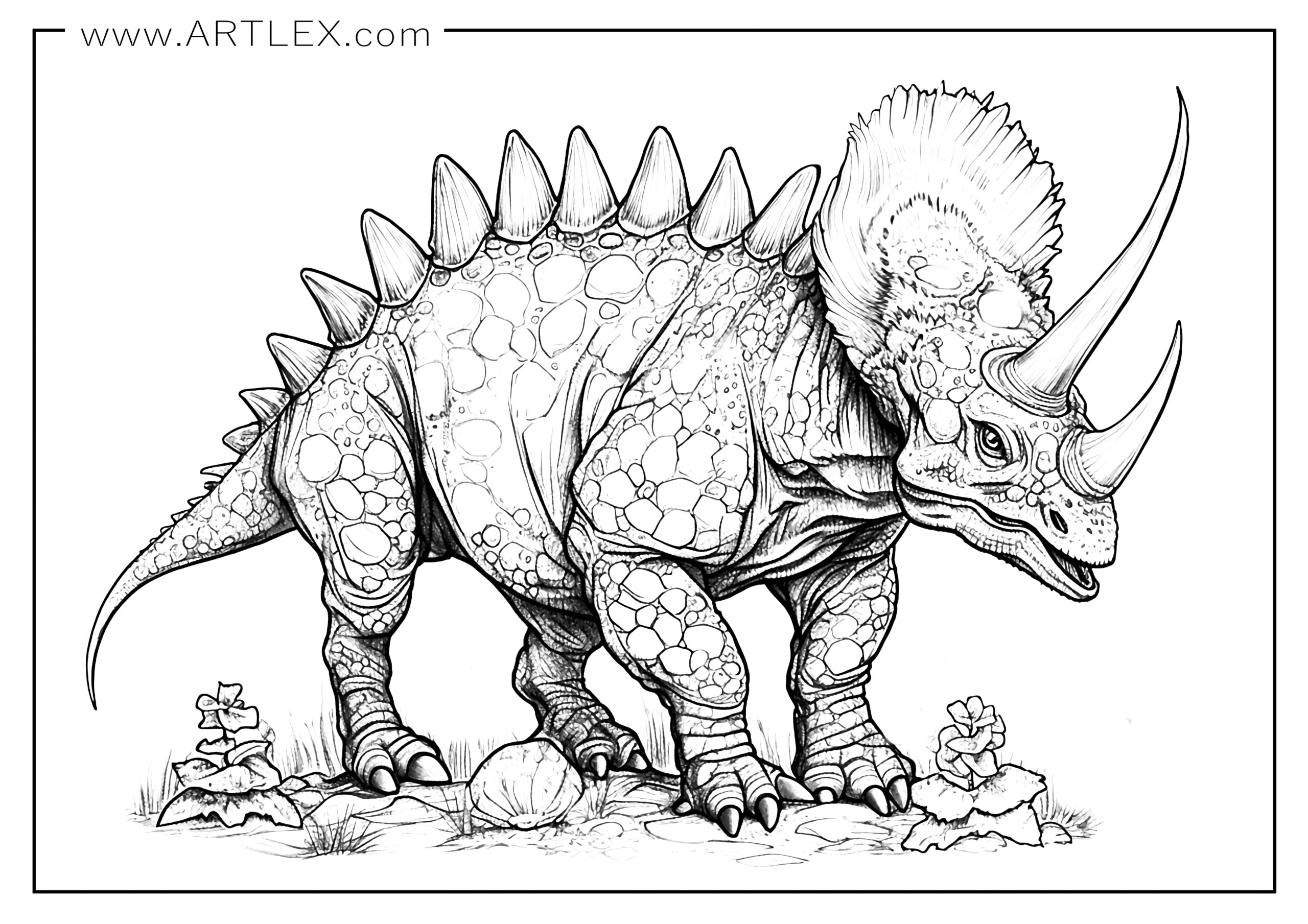 New dinosaur coloring pages for â