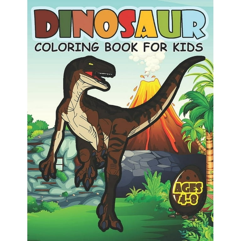 Dinosaur coloring book for kids ages