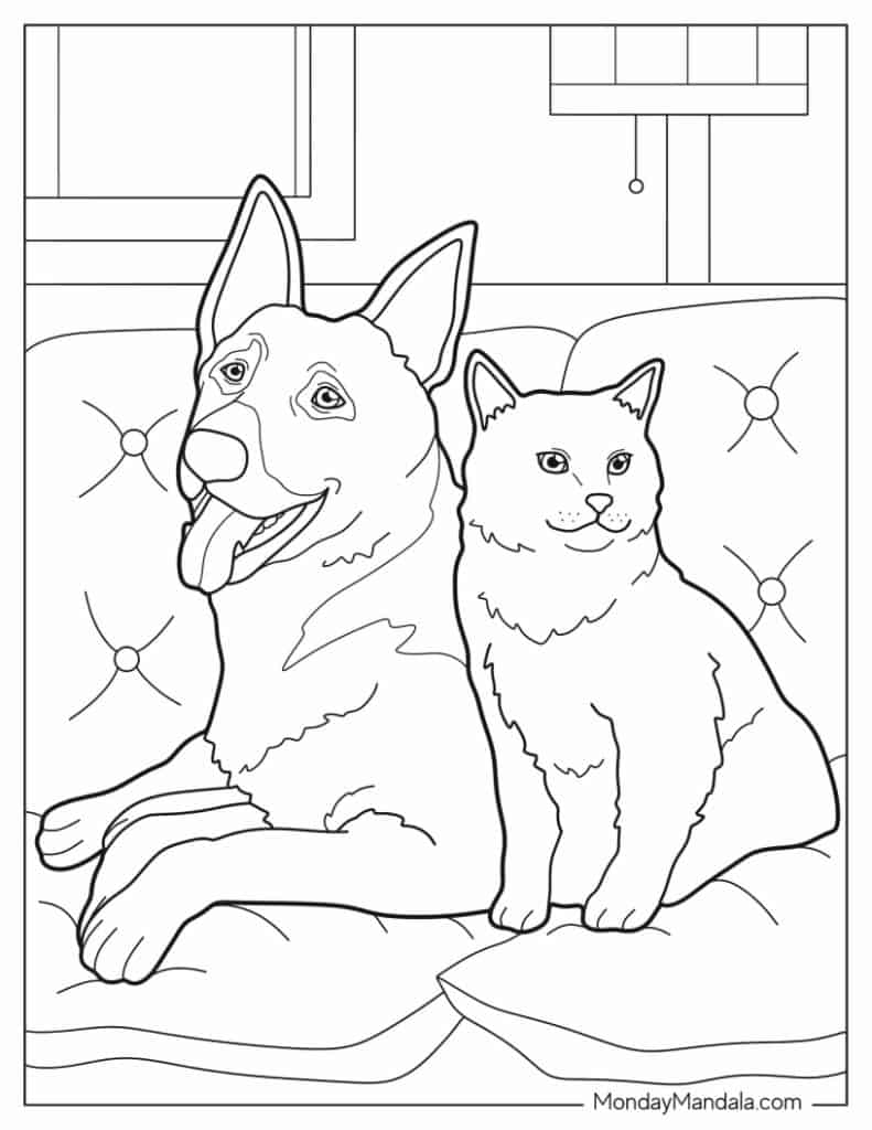 Dog coloring pages free pdf printables