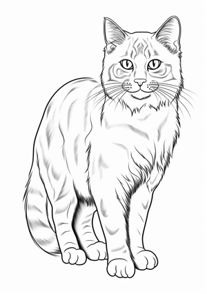 Cat coloring page from
