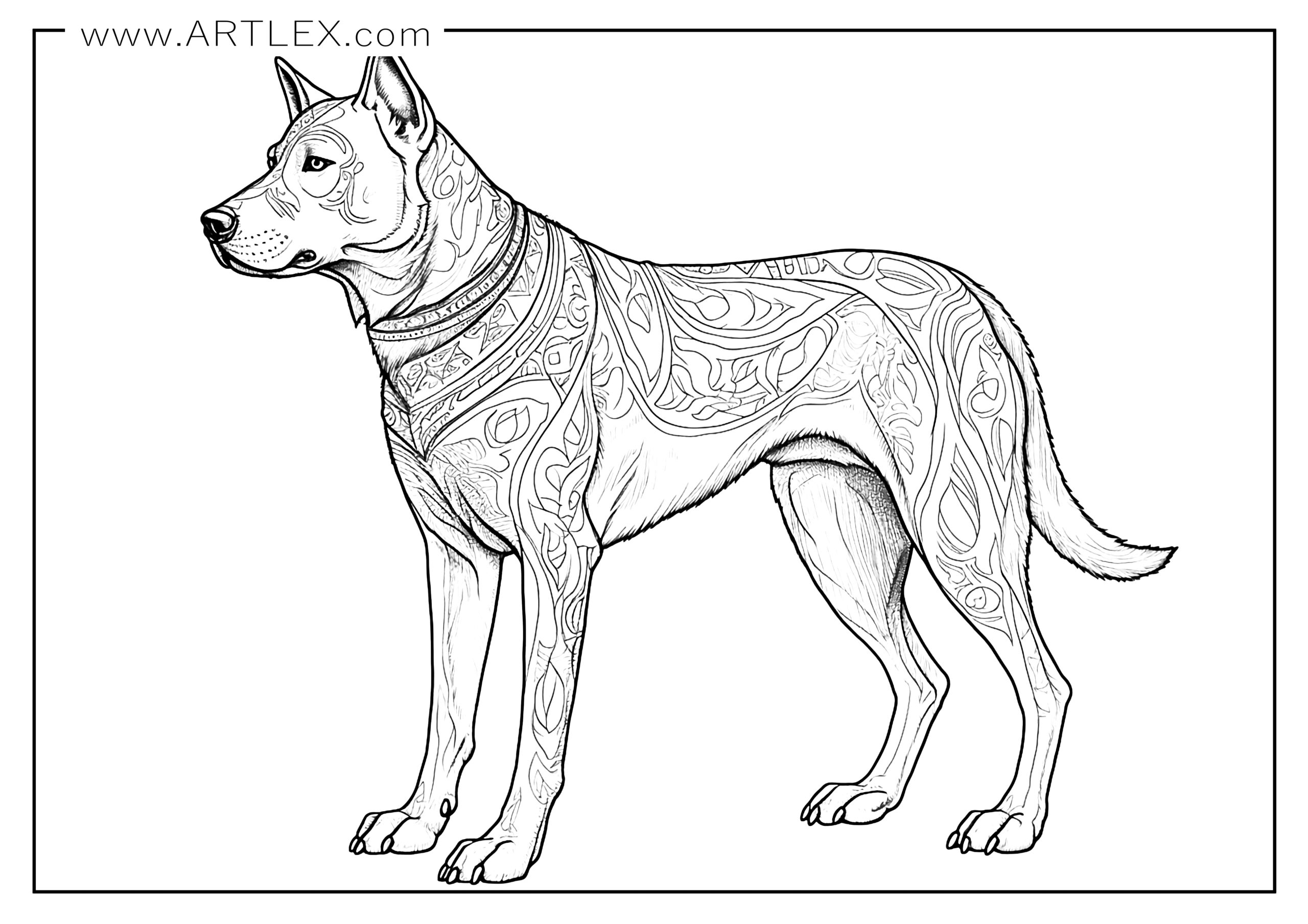 Dog coloring pages free printable â