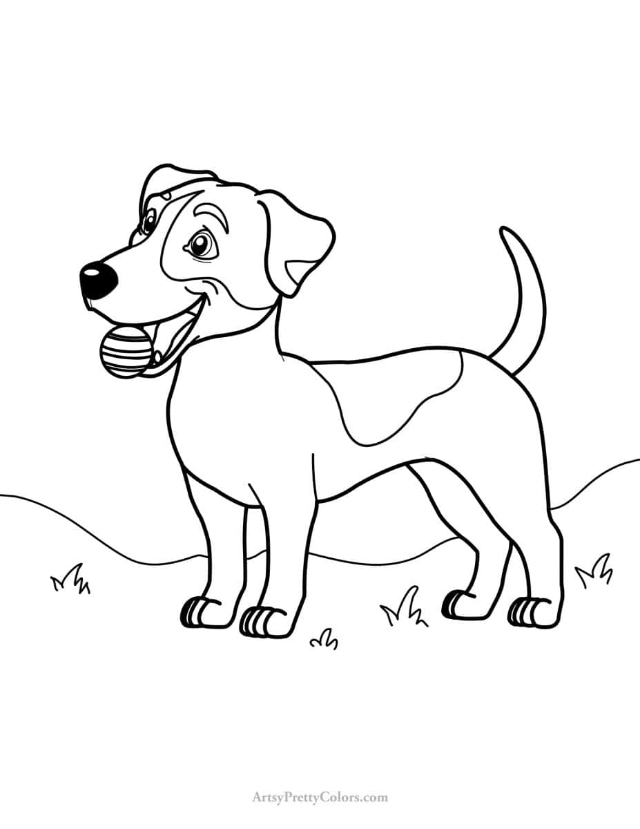 Cute puppy coloring pages for free