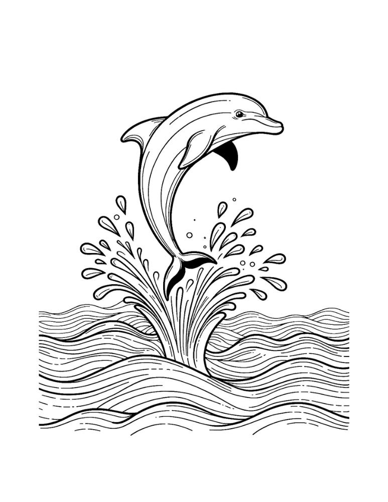 Free dolphin coloring pages for kids