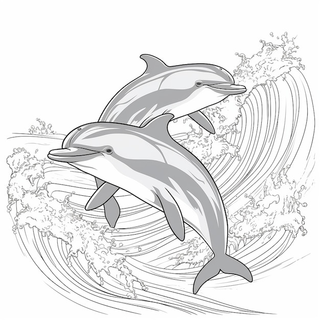 Page realistic dolphin coloring pages images