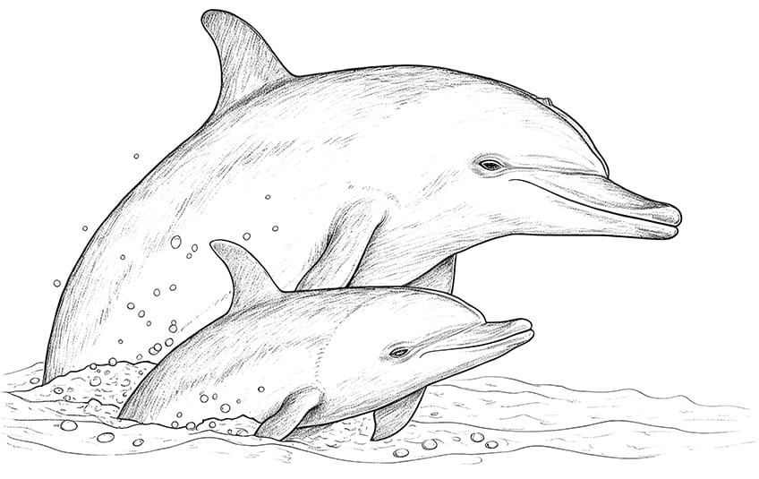 Dolphin coloring pages