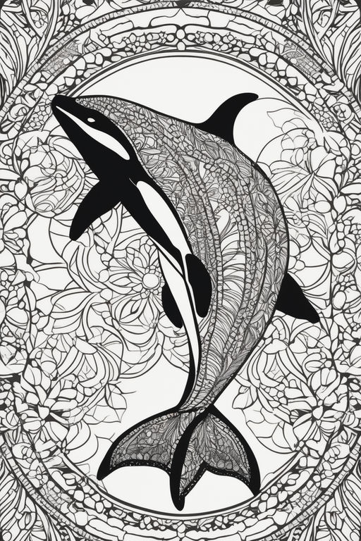 Dolphin coloring page no design