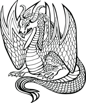 Dragon coloring pages images â browse photos vectors and video