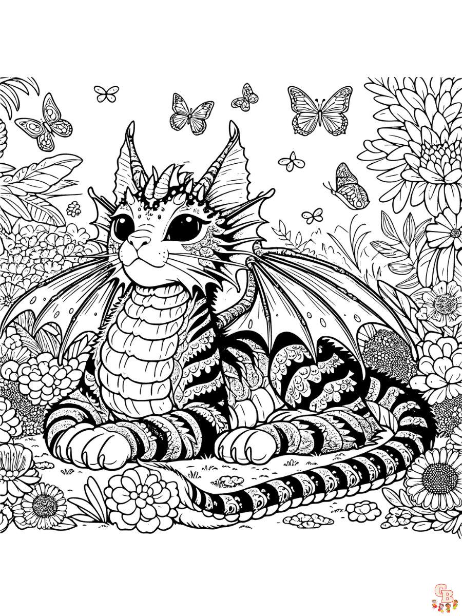 Dragon coloring pages printable and free