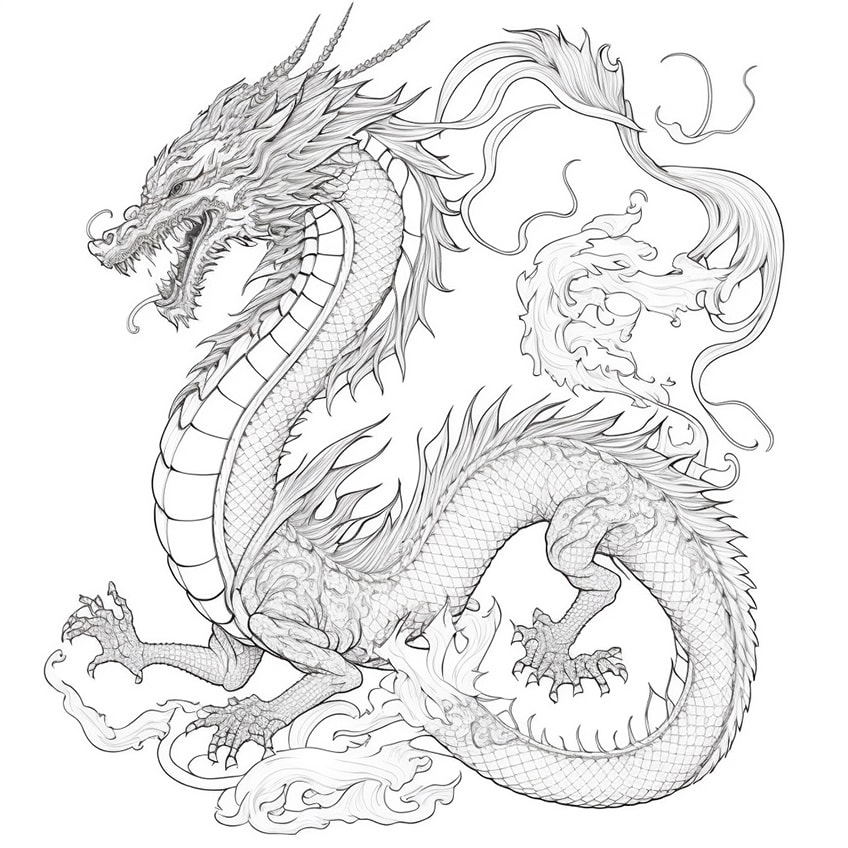 Dragon coloring pages