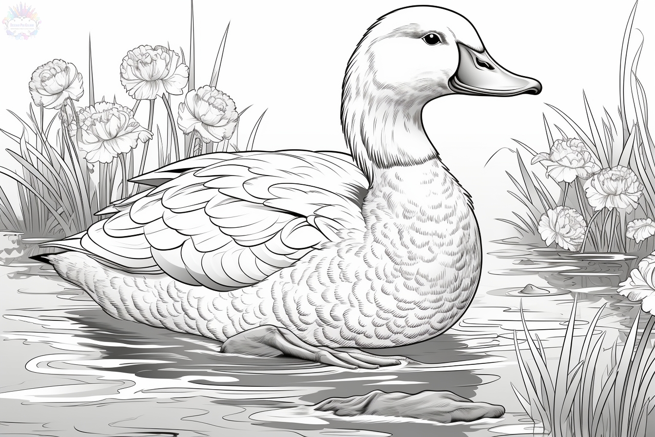 Duck coloring pages