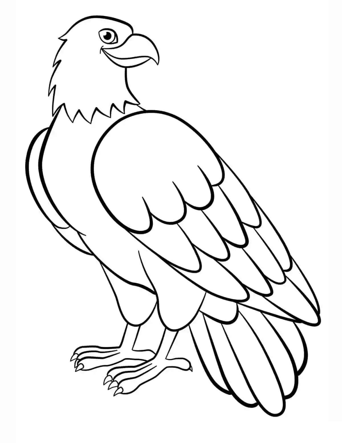 Great eagle coloring page