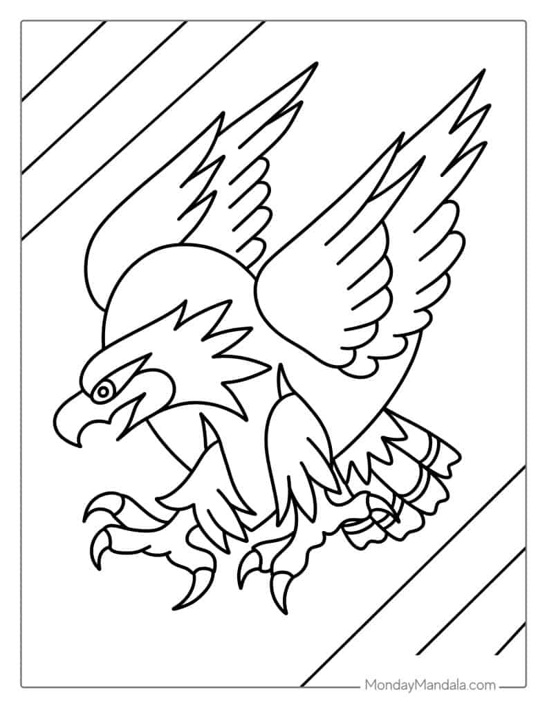 Bald eagle coloring pages free pdf printables