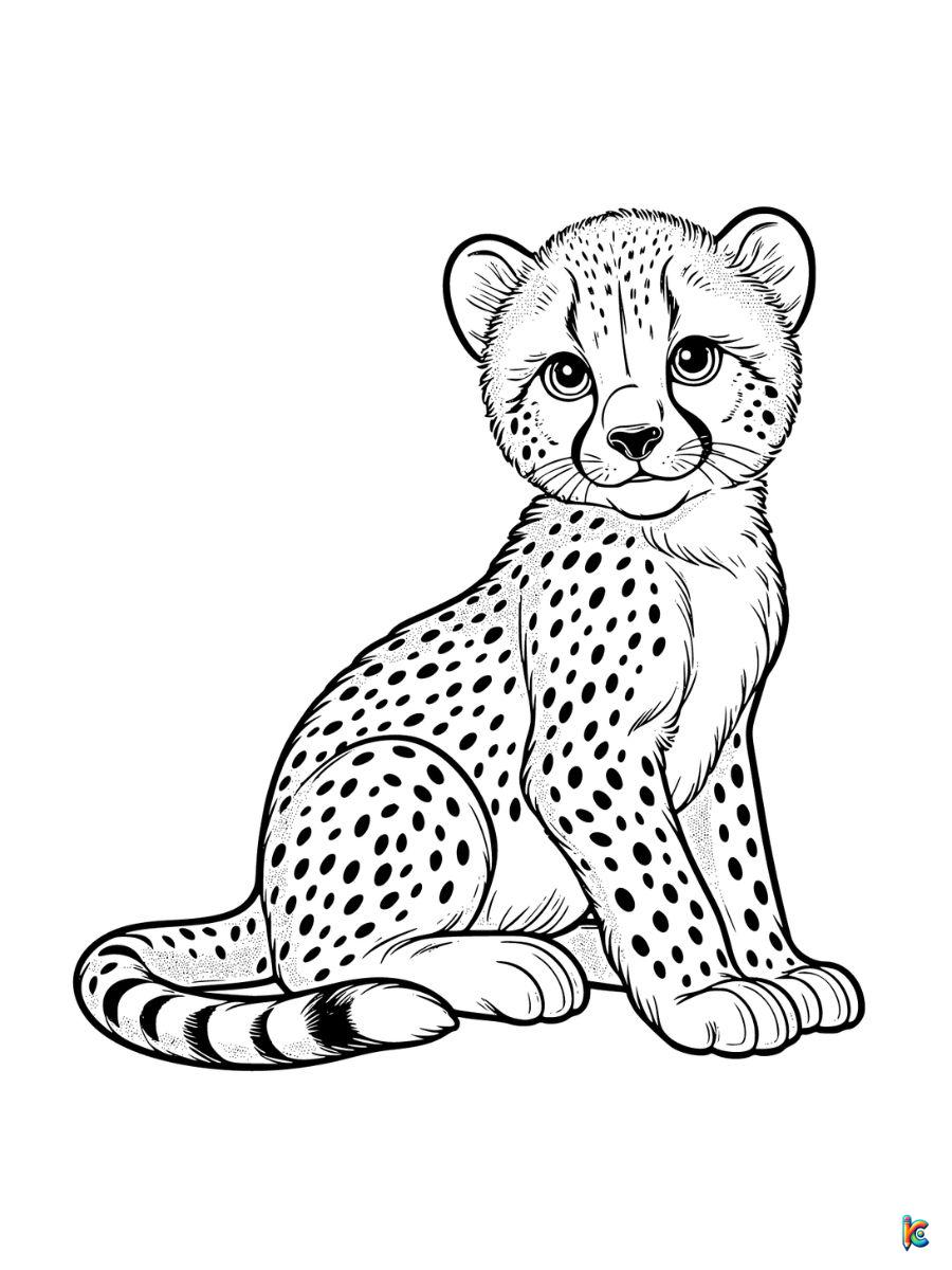 Cheetah coloring pages â