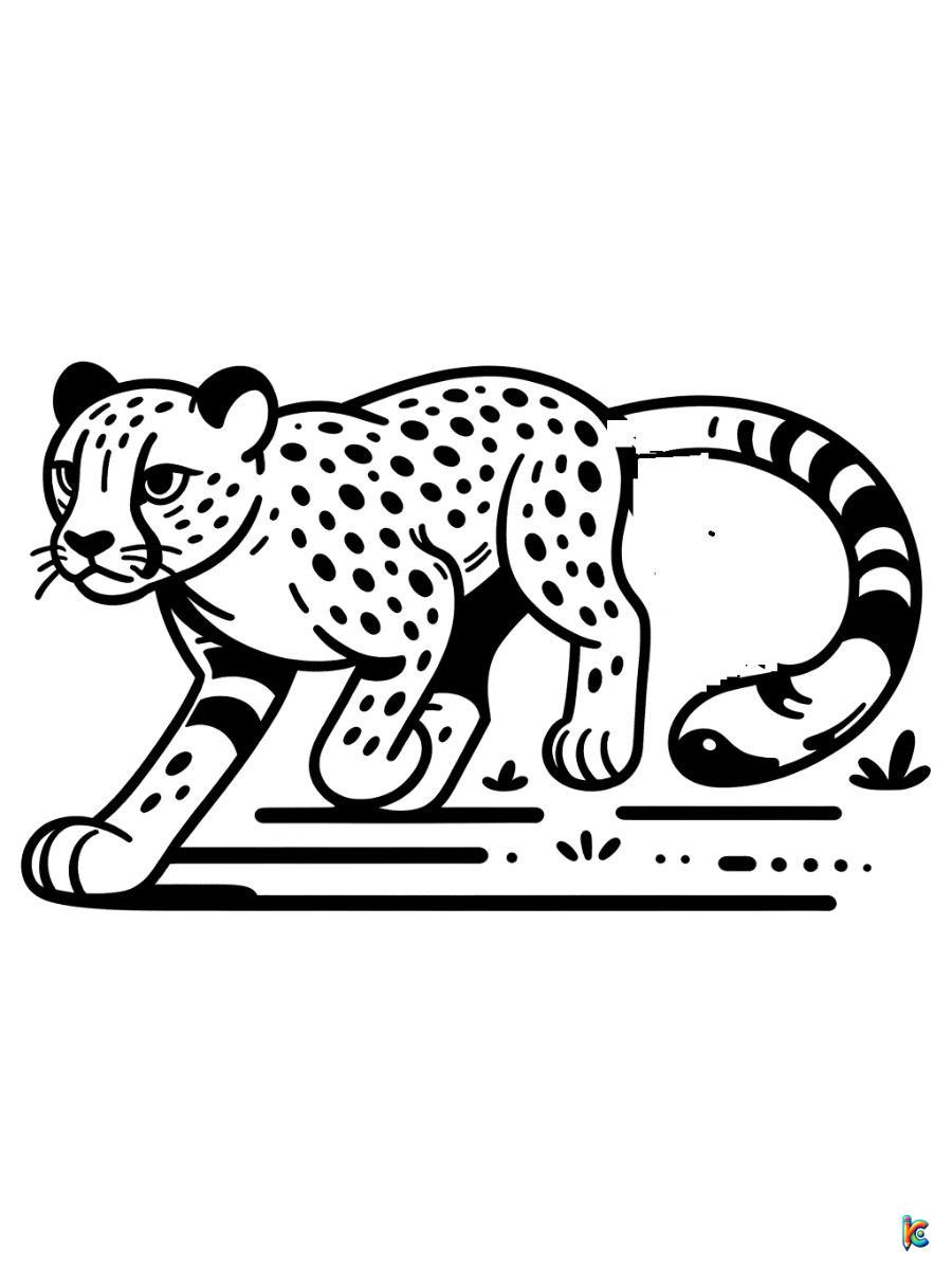 Cheetah coloring pages â