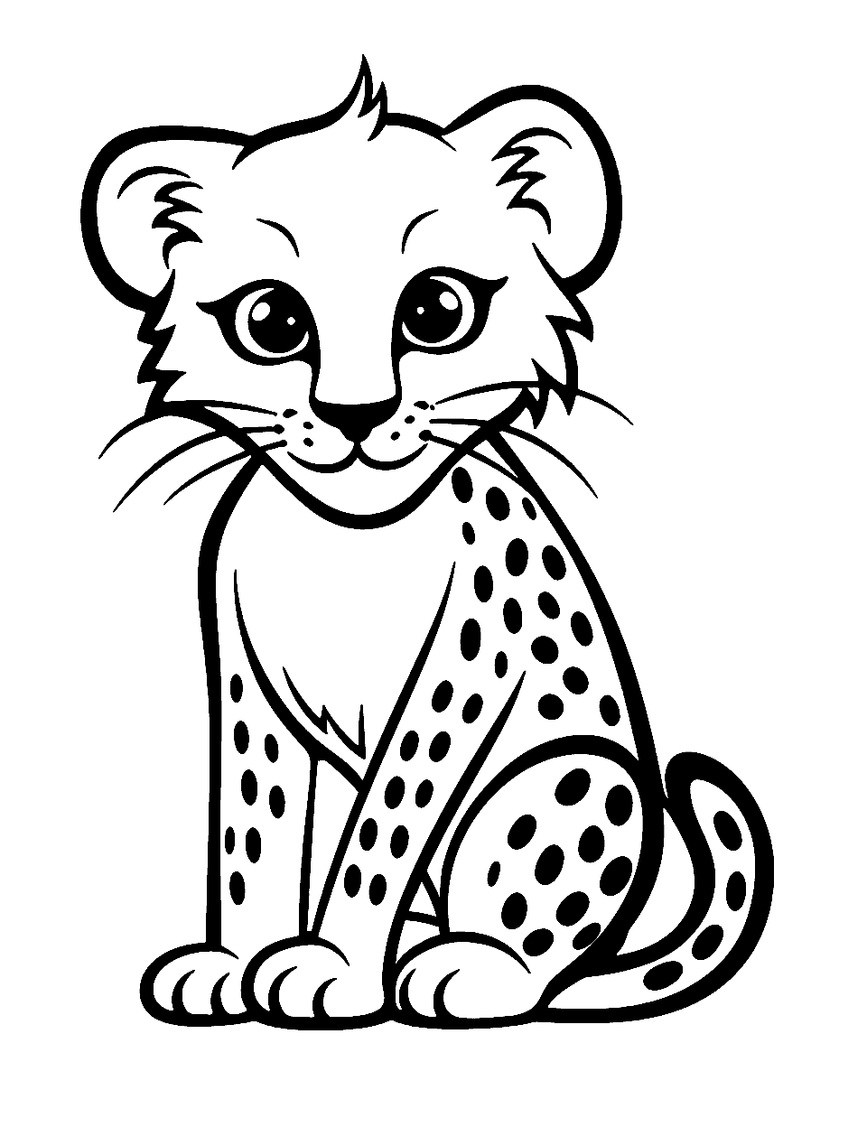 Cheetah coloring pages free printable sheets