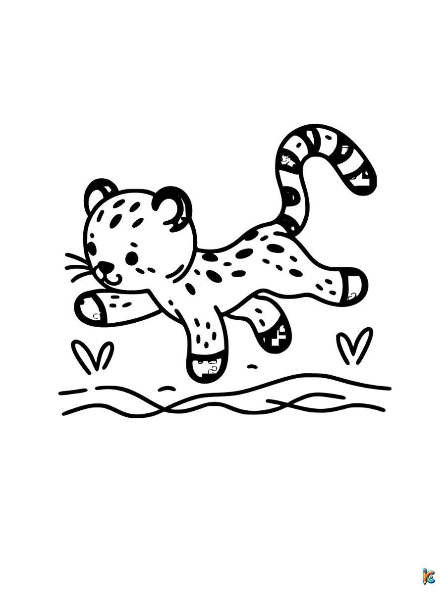 Cheetah coloring pages â