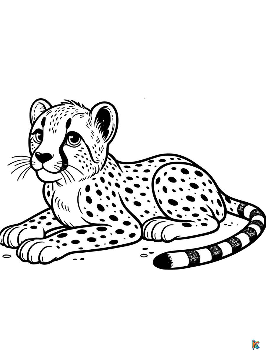 Cheetah coloring pages â