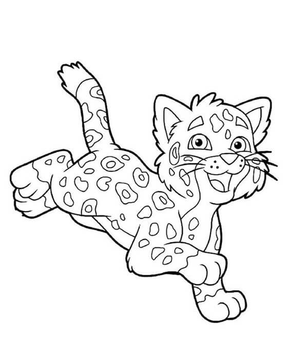 Free easy to print cheetah coloring pages