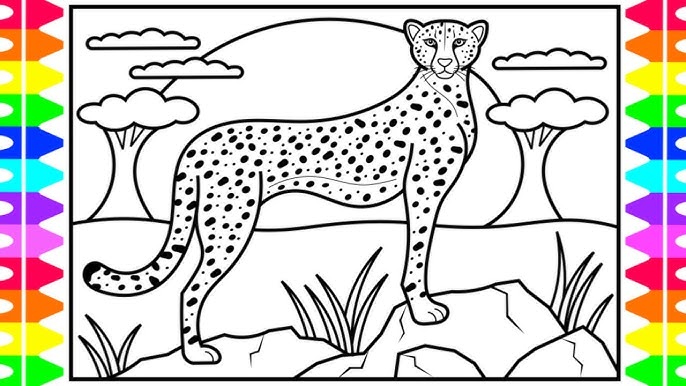 How to draw beautiful cheetah easy drawing step by step draw wild animals animals drawing