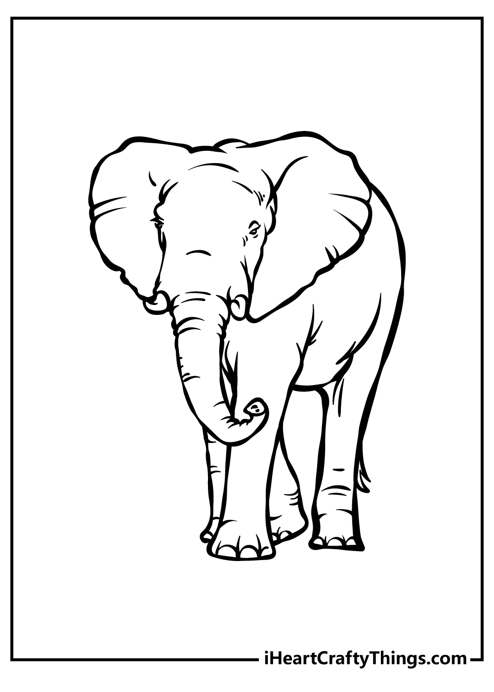 Elephant coloring pages free printables