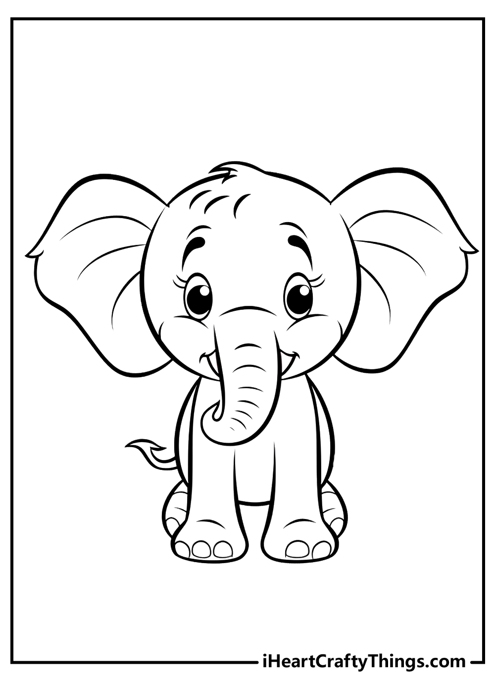 Elephant coloring pages free printables