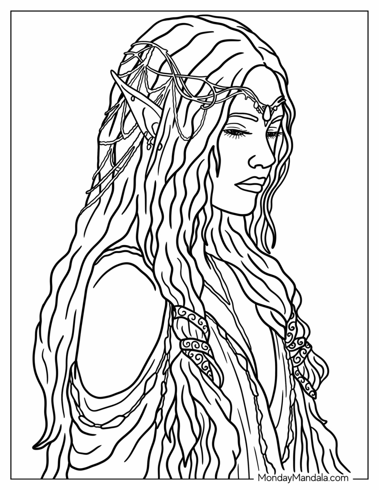 Fantasy coloring pages free pdf printables