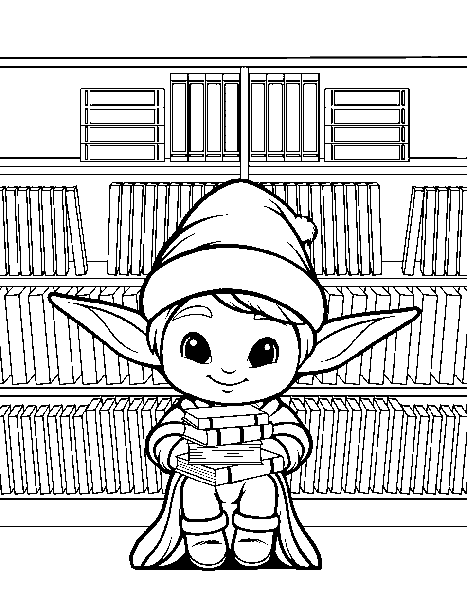 Elf coloring pages free printable sheets