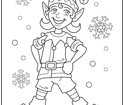 Tag elf coloring page print it free