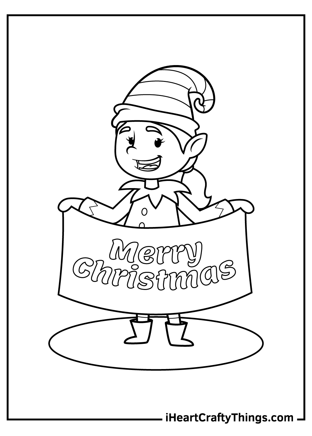 Christmas elves coloring pages free printables