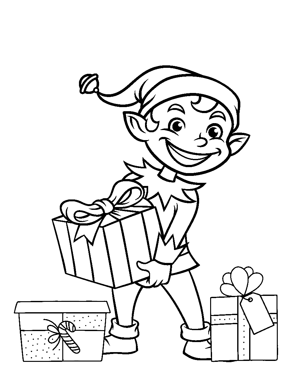 Elf coloring pages free printable sheets