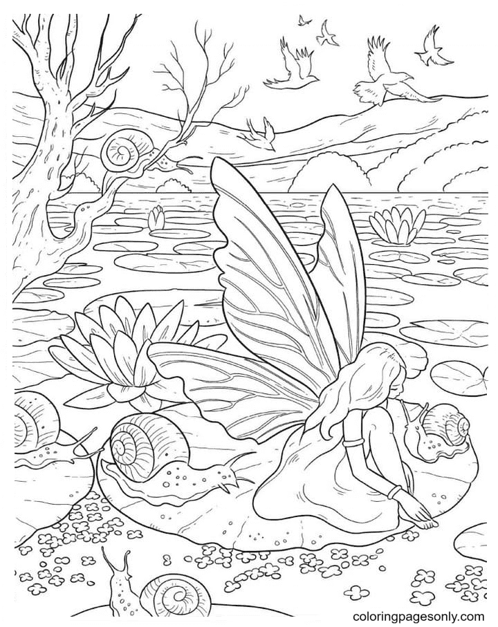 Fairy coloring pages printable for free download