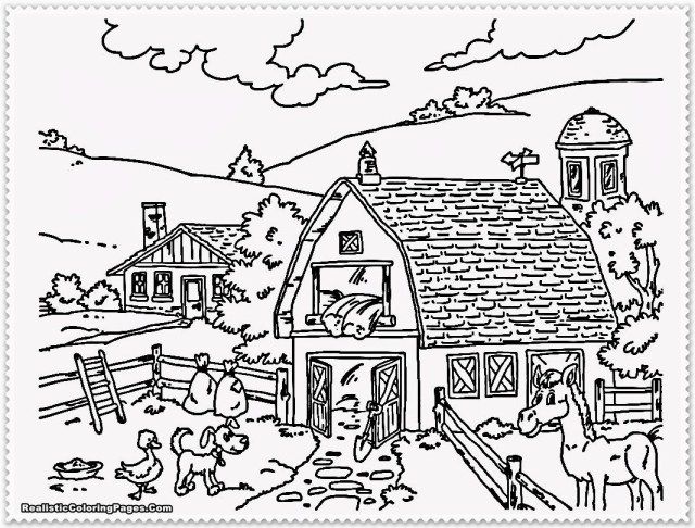 Inspired picture of farm coloring pages