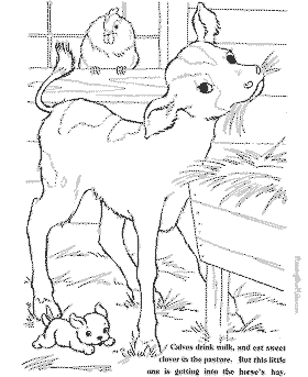 Farm animal coloring pages