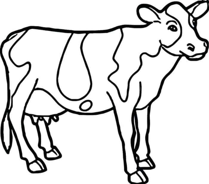 Easy farm animal coloring pages cow coloring pages farm animal coloring pages horse coloring pages