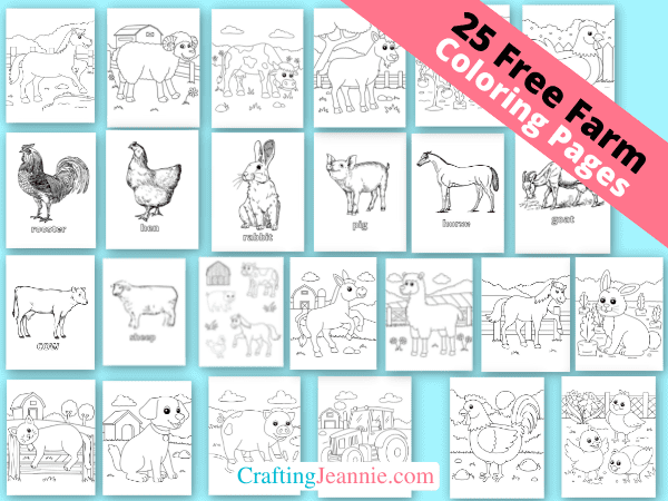 Farm coloring pages free pdf