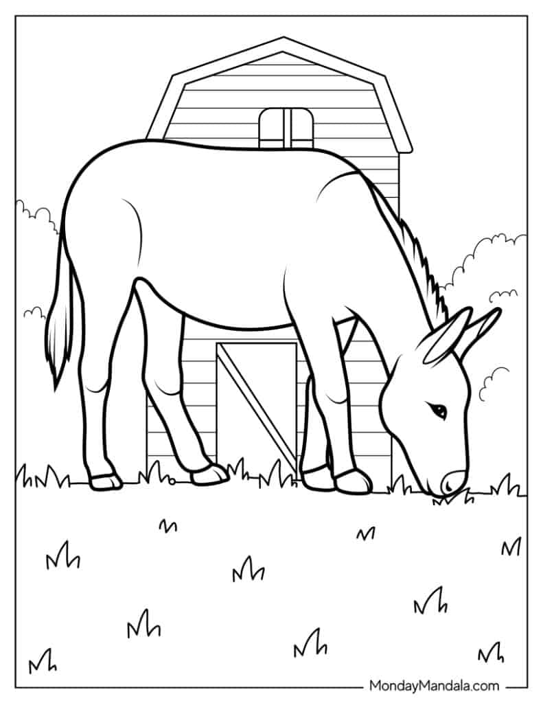 Farm animals coloring pages free pdf printables