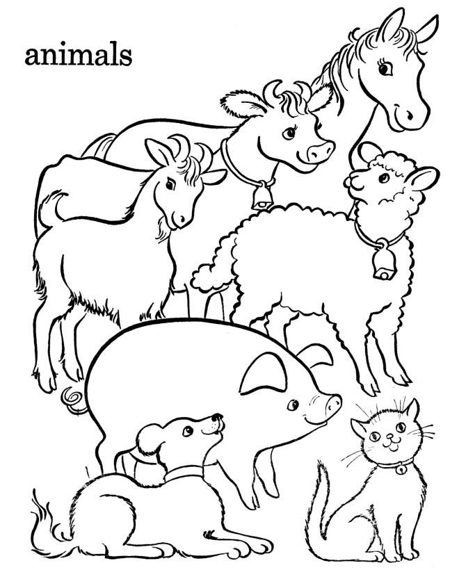 Printable farm animal coloring pages