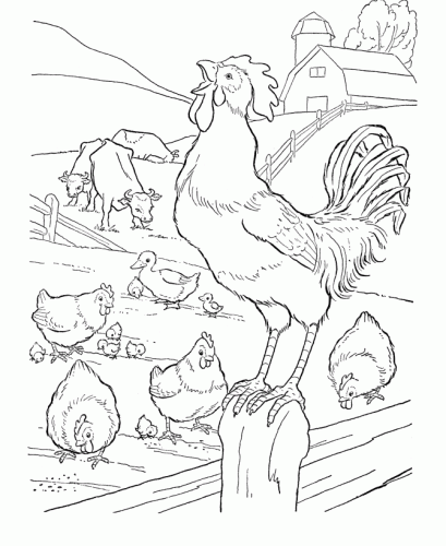 Coloring pages free printable farm coloring pages