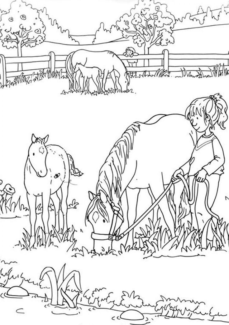 Free easy to print farm coloring pages farm coloring pages horse coloring pages coloring pages