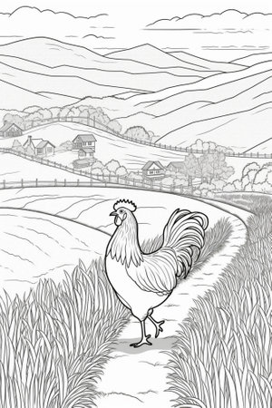 Farm colouring pages stock photos and images